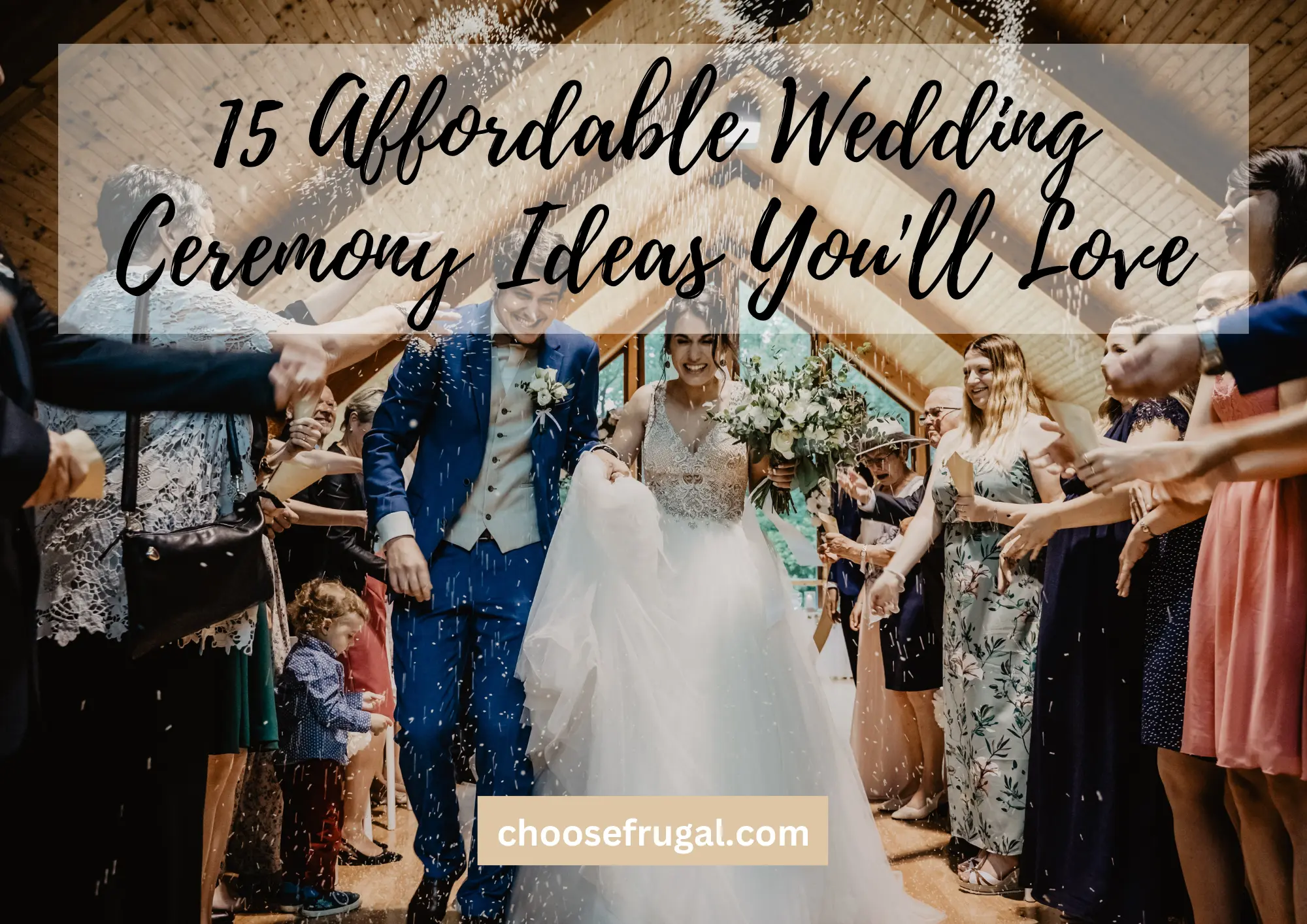 15 Affordable Wedding Ceremony Ideas You'll Love. Couple walking down the isle.