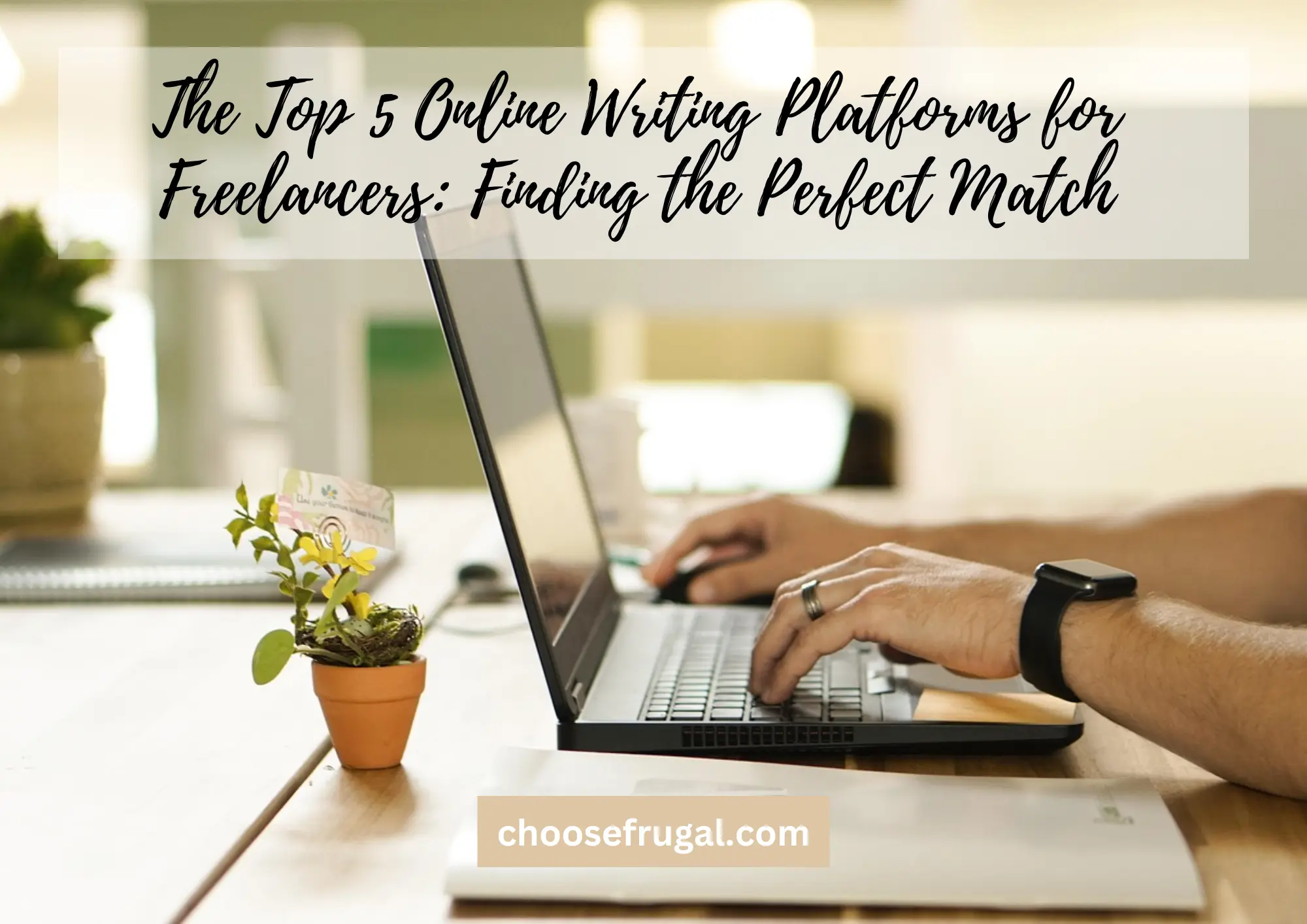 writing platforms. Person writing online